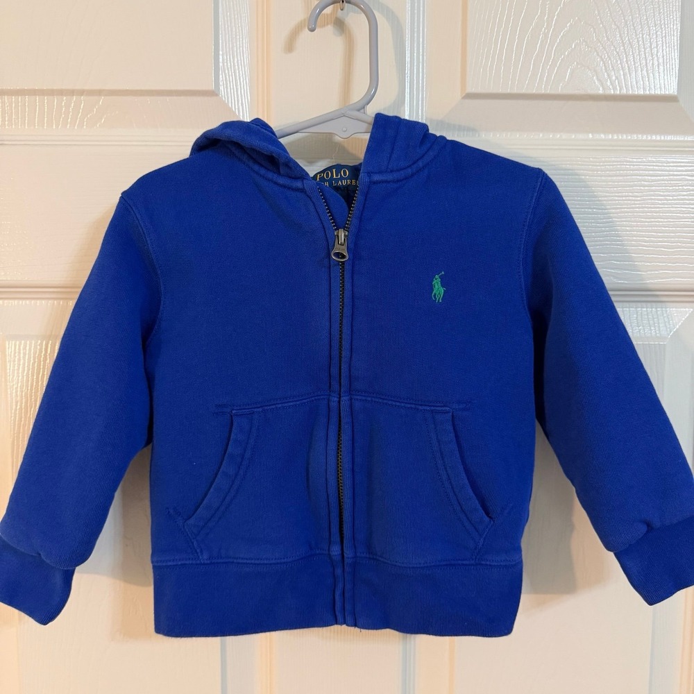 Polo Ralph Lauren Blue Zip Up Hoodie Jacket - Picture 1 of 1